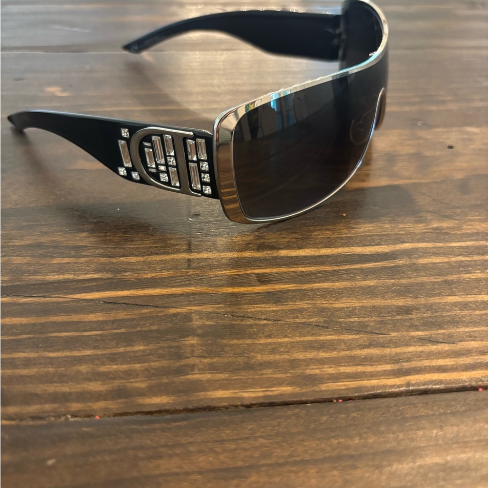 Dior Black Sunglasses with Silver Accents